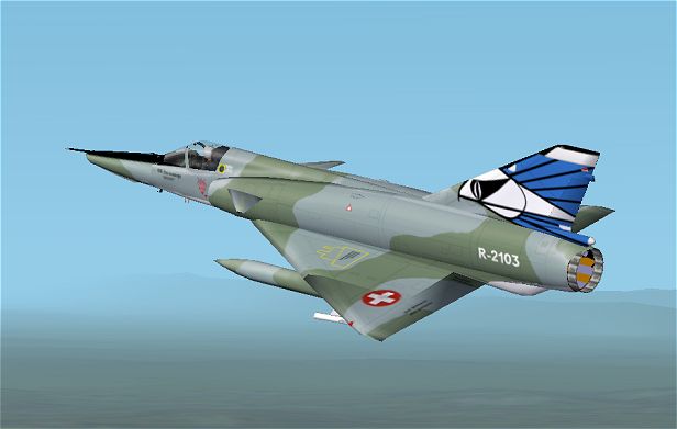 For Fs2002 Dassault Mirage Iiirs Swiss Air Force, R-2103 The Subject Of This Repaint, R-21