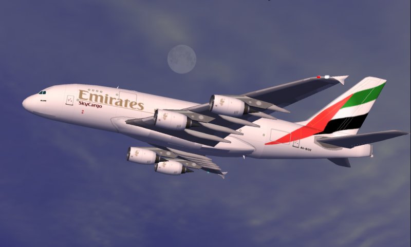 Fs2004 Emirates, Airbus A388 Cargo Promx Version Fs9 Modifications Of The Mdl Was Made On