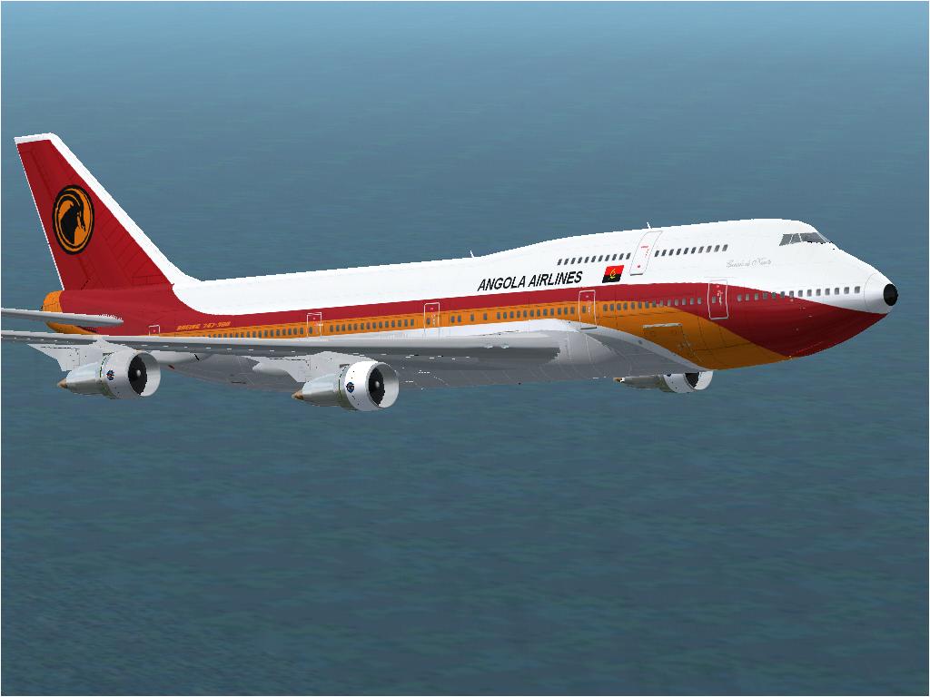 Posky 747-300 Angola Airlines, For Fs2002