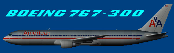 Fs2002/2004 American Airlines (Reflective) Boeing 767-300 A 767-300 From Ai Aardvark Desig
