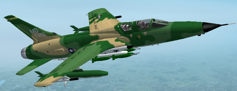 Fs2002/Fs2004 Republic F-105G Thunderchief The Two-Seat Type Of F-105 Was Achieved As F-10