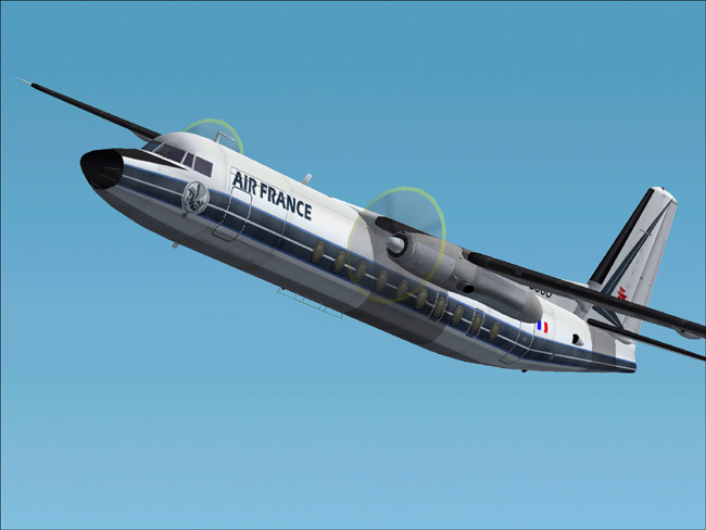 Fs 2004/2002 Fokker 27-500 Air France Old Colors This Is A Textures Repaint Of Mike Stones