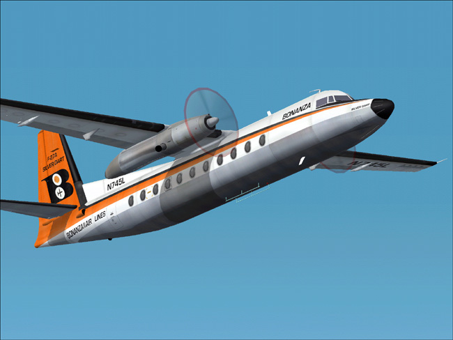Fs 2004/2002 Fairchild F-27A Bonanza Air Lines This Is A Textures Repaint Of Mike Stones F