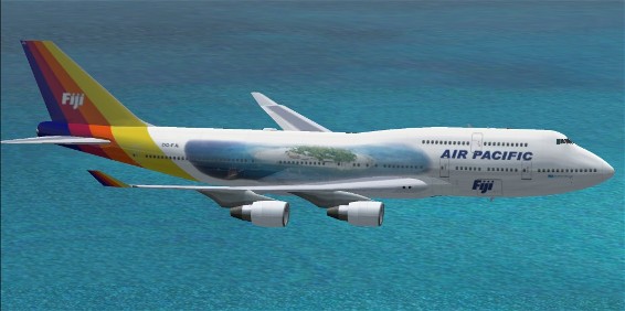 Air Pacific 747-412 Dq-Fjl Island Of Viti Levu Air Pacific Has Leased 2 747-400S From Sing