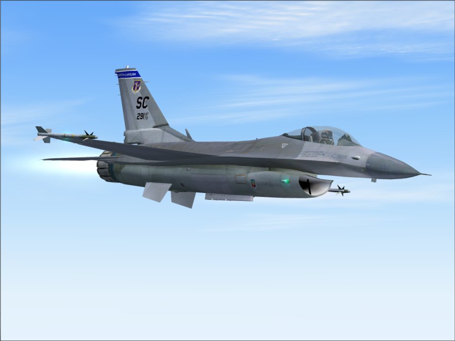 Fs2004 Aircraft - Lockheed Martin F-16 South Carolina Ang Usaf Lockheed Martin F-16 South