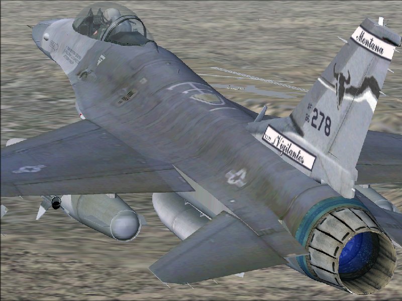 Fs2004 Aircraft - Lockheed Martin F-16 120Fw Mt Ang Lockheed Martin F-16 Montana Air Natio