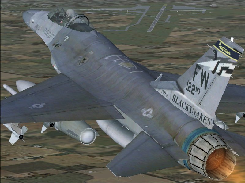 Fs2004 Aircraft - Lockheed Martin F-16 122Fw In Ang Lockheed Martin F-16 Indiana Air Natio