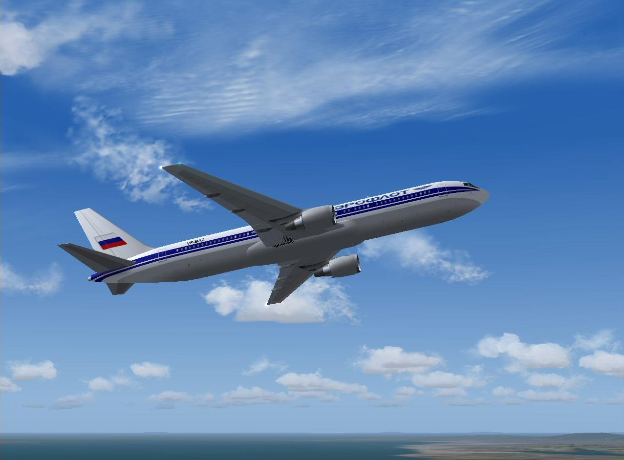 Boeing 767-300Er In Aeroflot 1990S Livery; Repainted In 32-Bit Textures