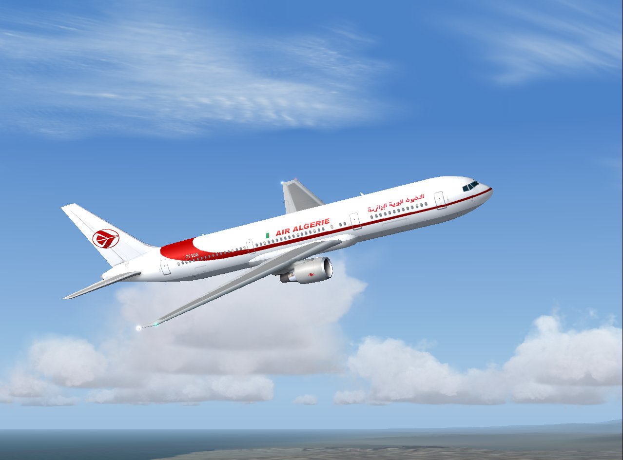 Boeing 767-300Er In Air Algerie Livery; Repainted In 32-Bit Textures