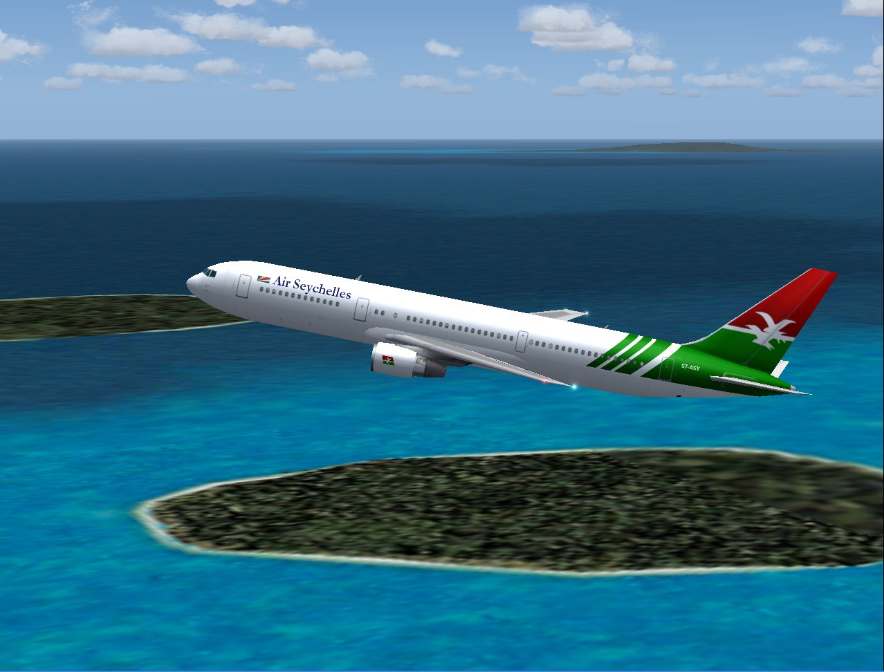 Boeing 767-300Er In Air Seychelles Livery; Repainted In 32-Bit Textures