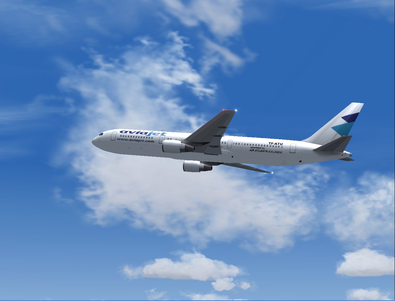 Boeing 767-300Er In Aviajet Livery; Repainted In 32-Bit Textures