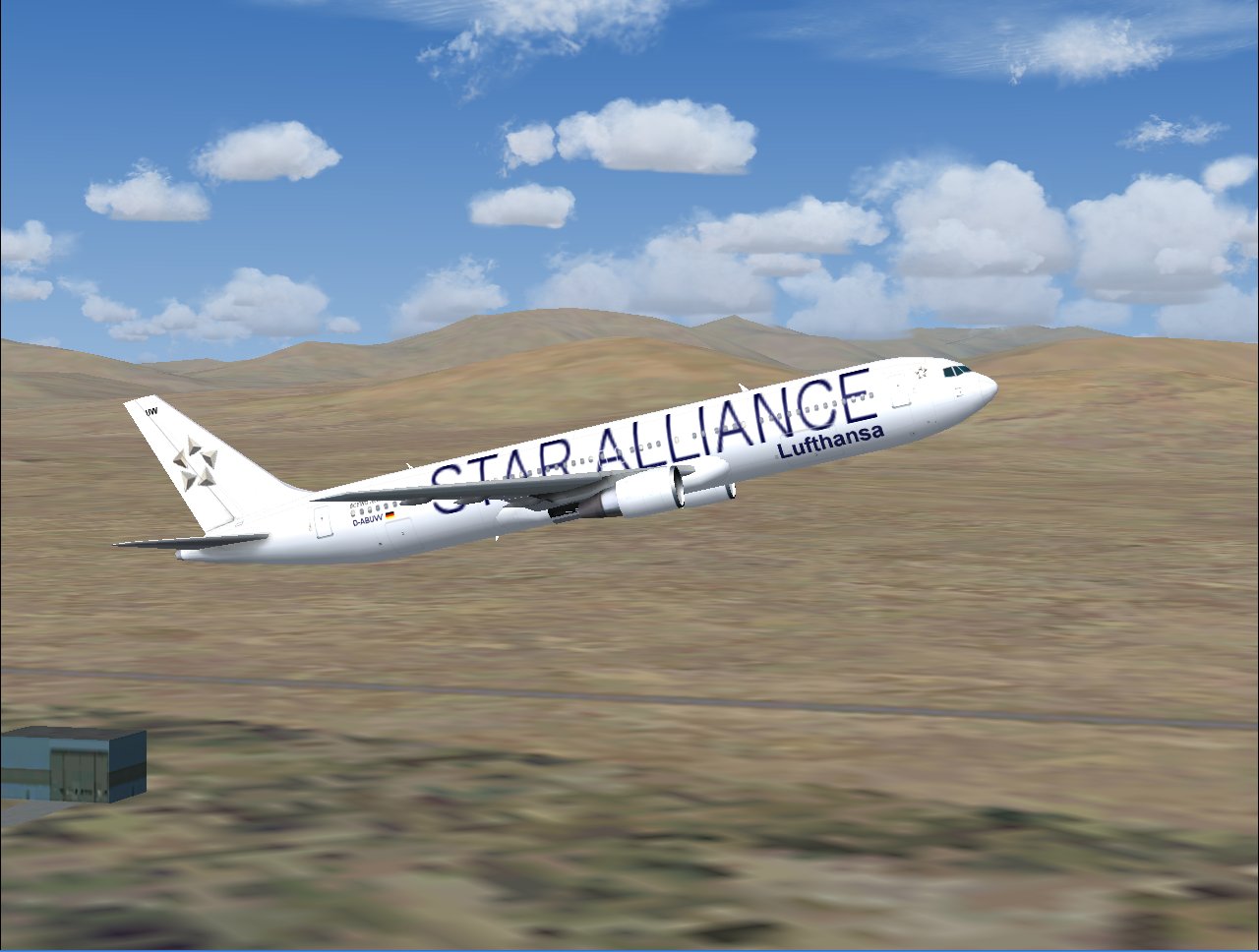 Boeing 767-300Er In Lufthansa Star Alliance (D-Buv) Livery; Repainted In 32-Bit Textures