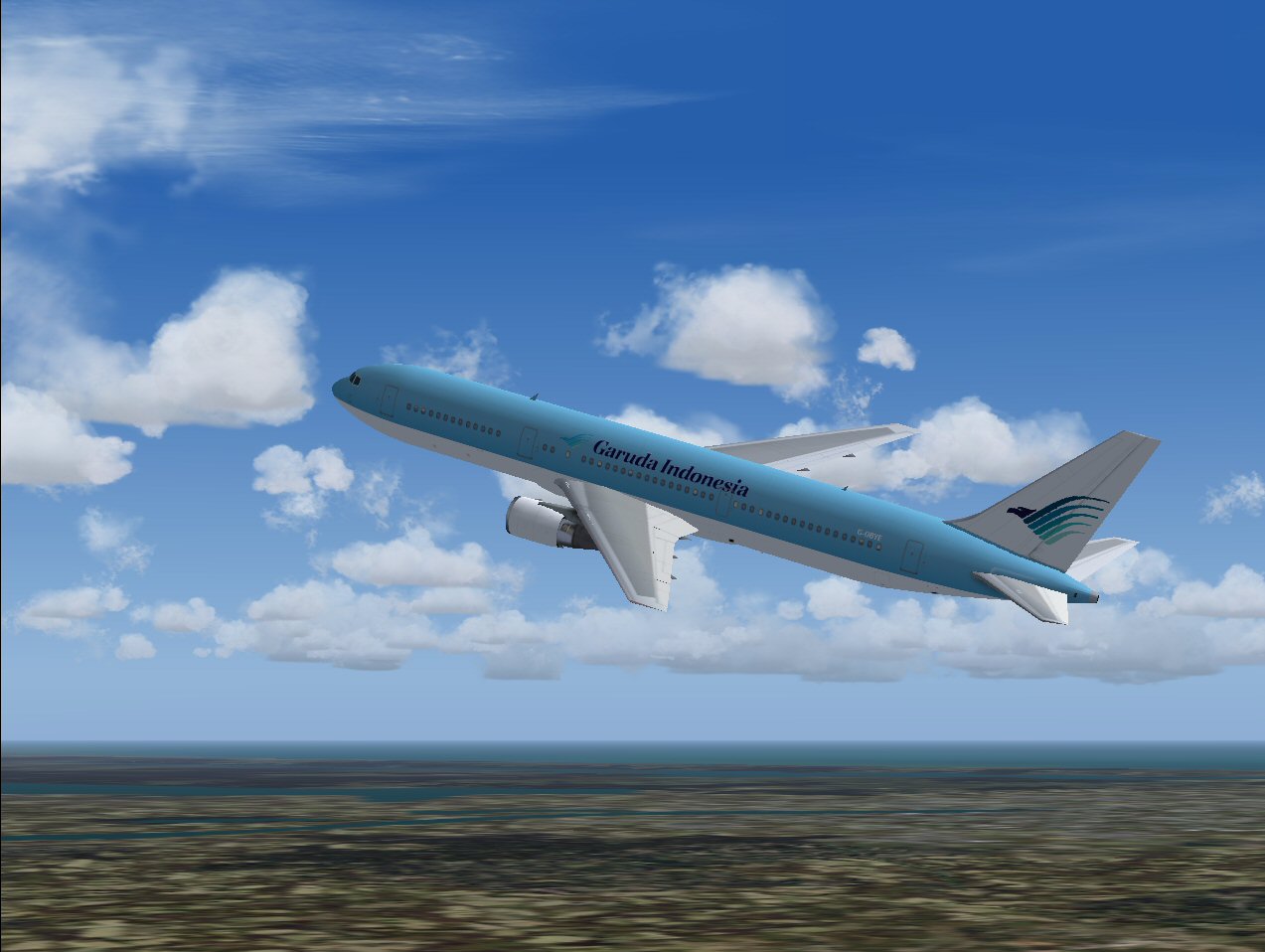 Boeing 767-300Er In Garuda Indonesia Tui Livery; Repainted In 32-Bit Textures