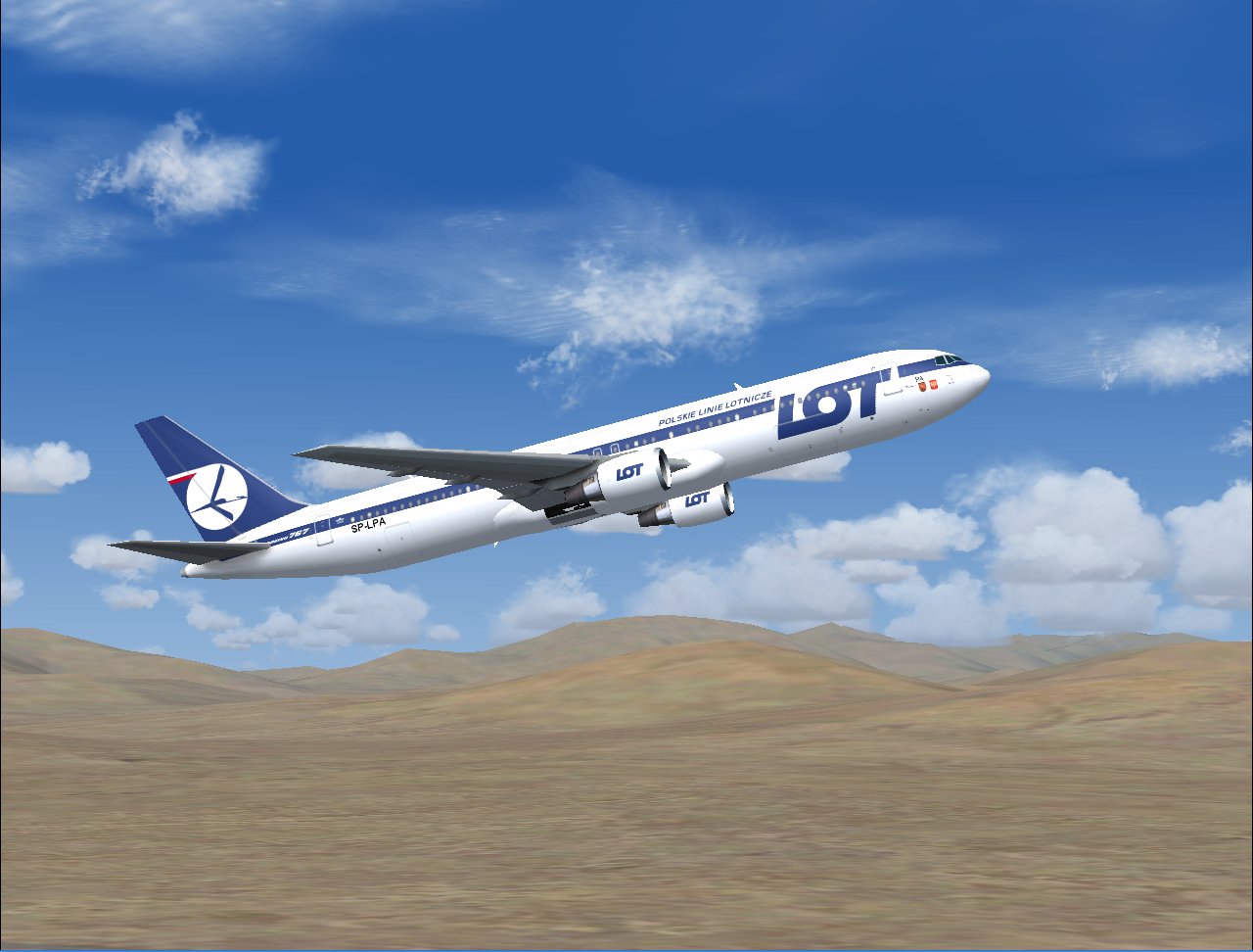 Boeing 767-300Er In Lot Polish Airlines Livery; Repainted In 32-Bit Textures