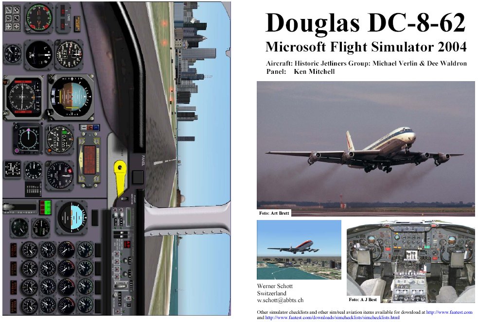 Fs2004 Manual/Checklist Douglas Dc-8-62