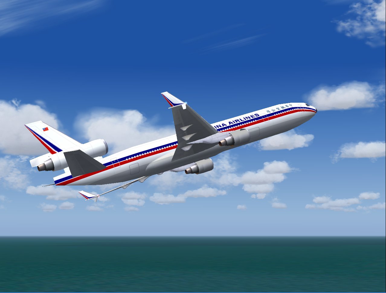 Fspainter Boeing Md-11 In China Airlines Old Livery; Repainted In 32-Bit Textures