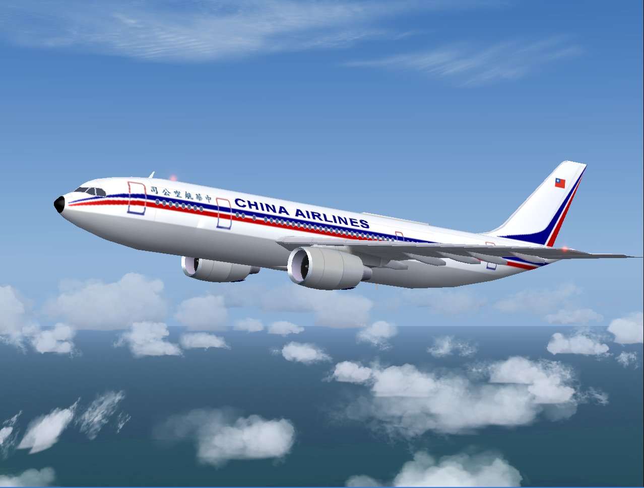 Fspainter Airbus A300B4 In China Airlines Old Livery; Repainted In 32-Bit Textures