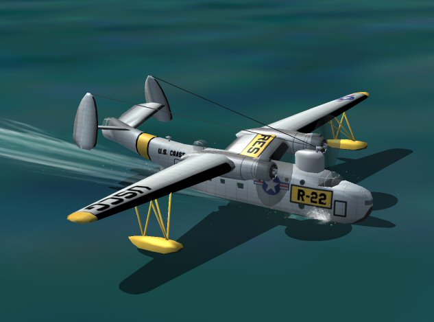 Fs2002/Fs2004 Martin Pbm-5 Mariner This Fsdsv2 Model Is Repainted In The U S Coast Guard L