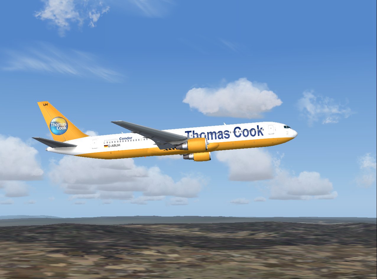 Boeing 767-300Er In Thomas Cook (Ex-Condor) Livery; Repainted In 32-Bit Textures