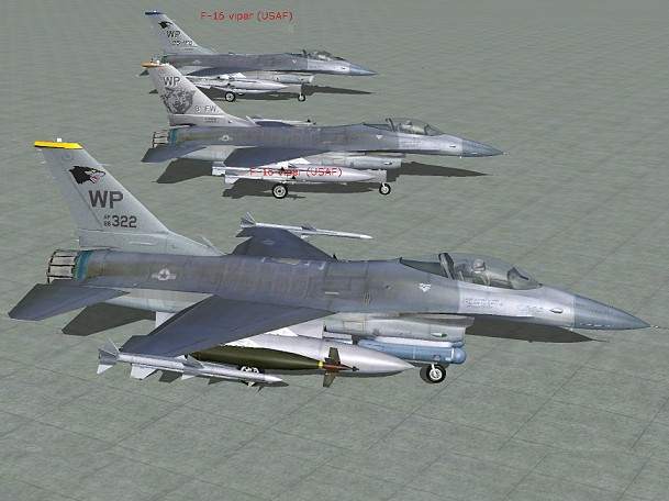 Fs2002/Fs2004 Lockheed Martin F-16 Wolfpack Model By Kirk Olsson