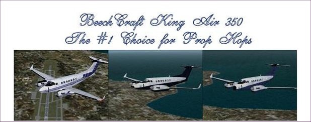 Fs2004 Beechcraft Kingair 350 Textures: 3 Variations Of The Kingair 350 W/ Cfg To Have All