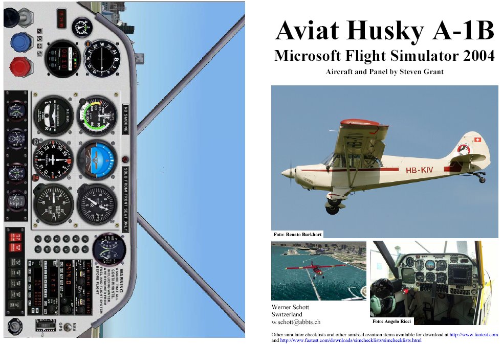 Fs2004 Manual/Checklist Aviat Husky A-1B
