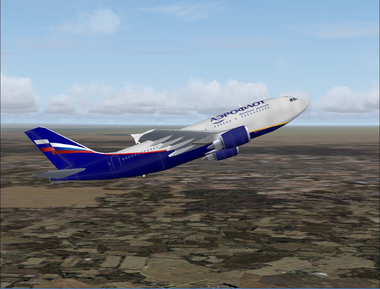 Fspainter Airbus A310Ge In Aeroflot New Livery; Repainted In 32-Bit Dirty And Clean Textur