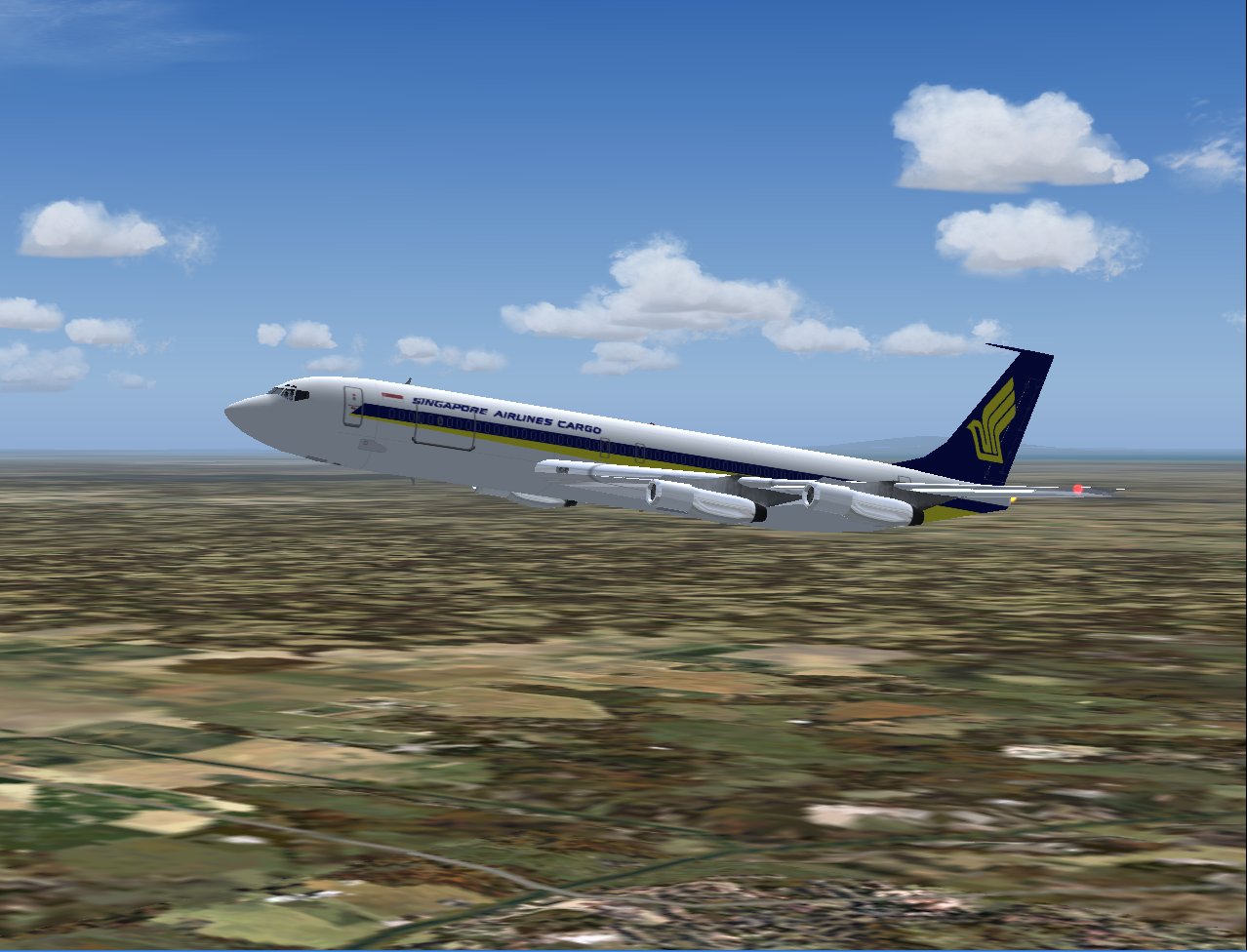 Boeing 707-320F In Singapore Airlines Cargo Old Livery, Registration Vr-Bfn; Repainted In