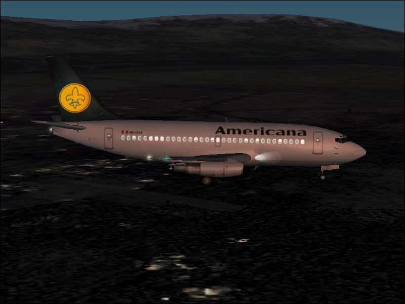 Flightfx / Stewart-Global Aircraft Americana 737-200 Textures Repaint By: Lautaro Molina T