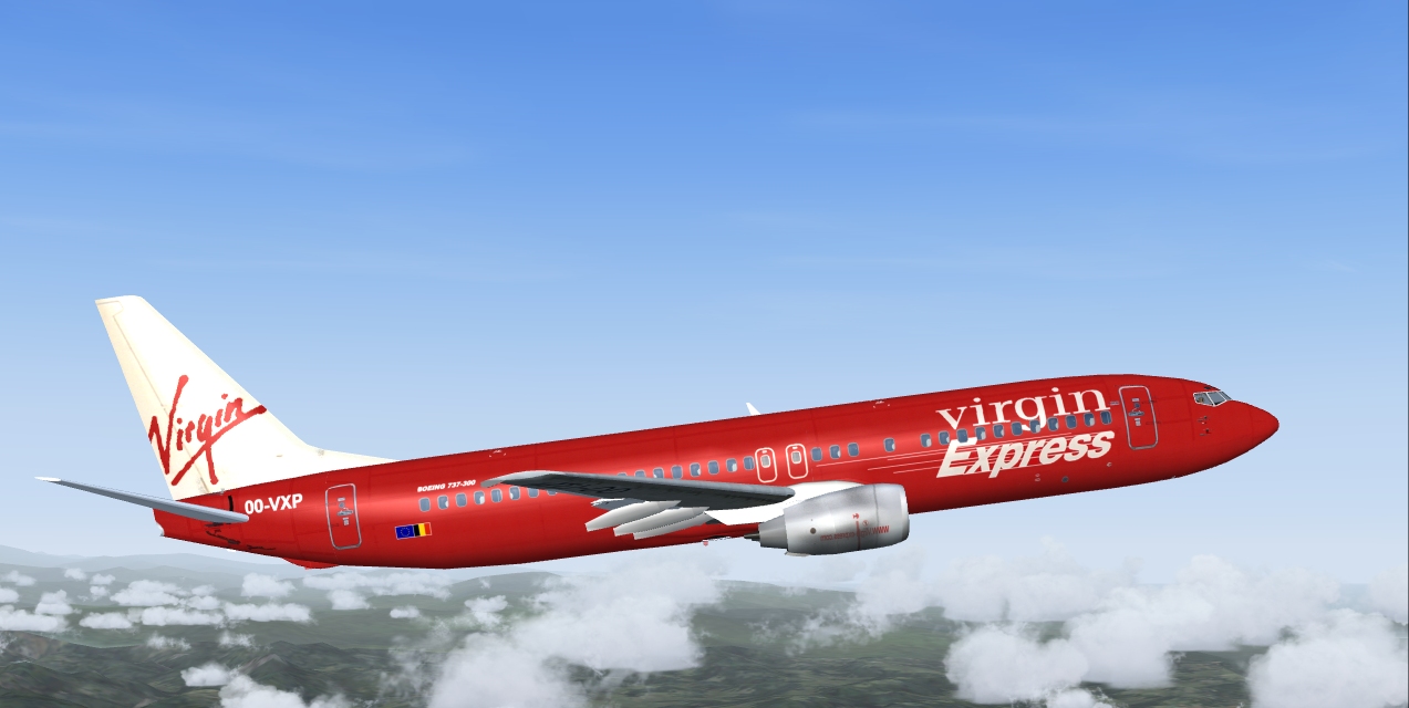 Fs2002-2004 Aircraft Ffx Boeing 737-800 Virgin Express The Boeing 737-800 Brings Not Exclu
