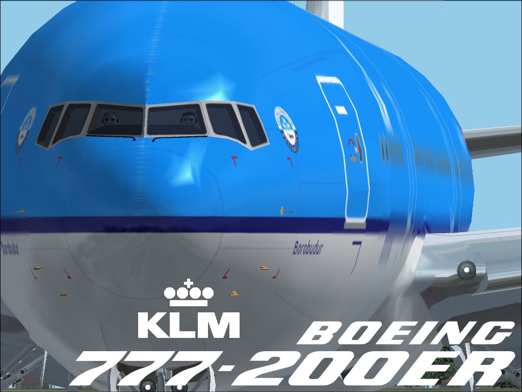 Alphen A/D Rijn, Netherlands Klm Boeing 777-200Er / Ph-Bqb Borobudur Textures Repaint By: