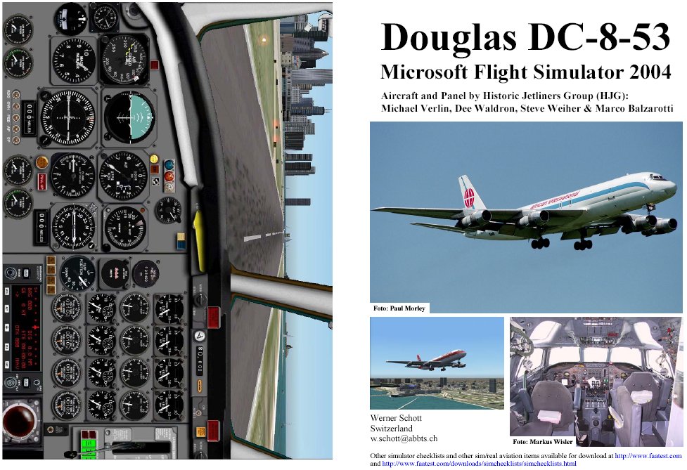 Fs2004 Manual/Checklist Douglas Dc-8-53