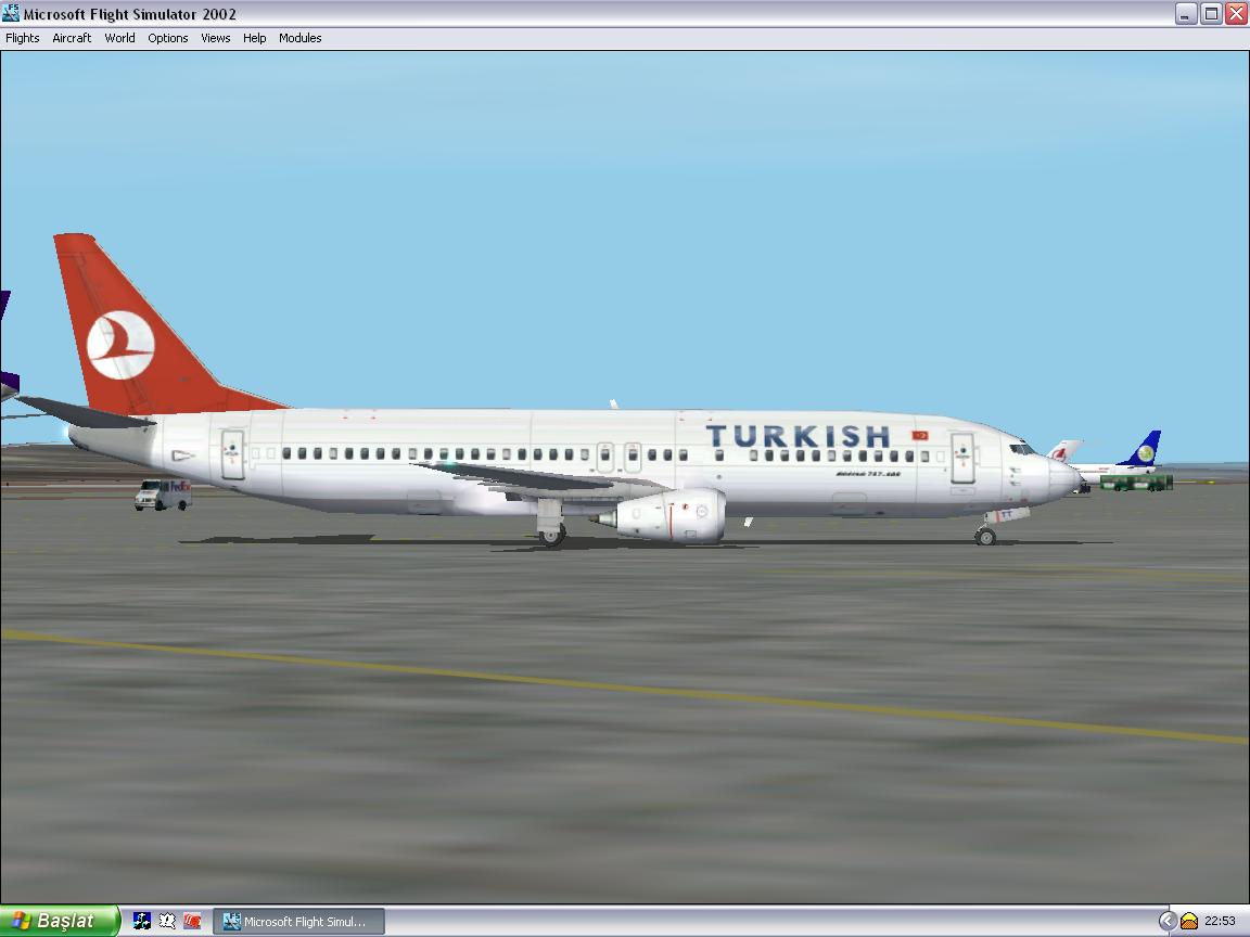 Turkish Boeing 737-400 V.4 For Fs2004 - This Has Been Reconstructed From The Fs2004 B737-4