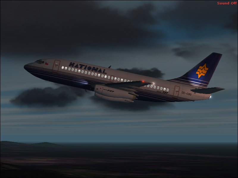 Fs2002/04 National Airlines Chile The Brandnew Flightfx/Sgair Boeing 737-230 It Features T
