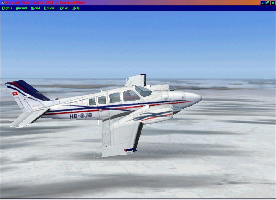 Beechcraft Baron 58 And Panel For Fs2004 Photorealistic Default Beechcraft Baron 58 In The