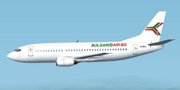 Fs2002 Boeing 737-300 Lz-Boj American Jet Airliner In The New Bulgaria Air Livery