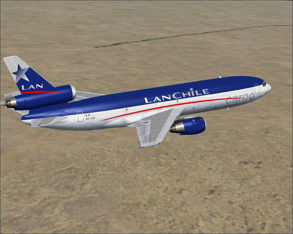 Fs2002 Ffx/Sga Lan Chile Cargo Dc-10-30 This Is A Textures Repaint Of Ffx/Sga Great Gmax D