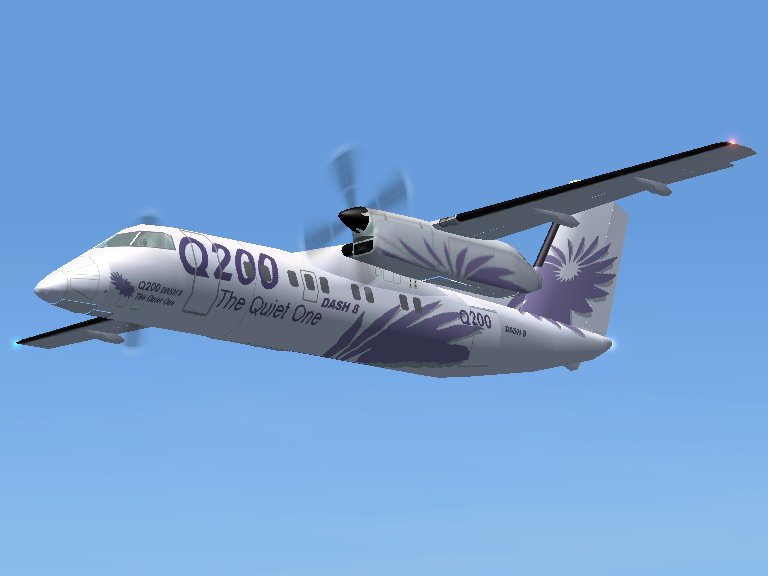 Fs2004 Dehavilland Dash8-Q200 37 Seat Turboprop Regional Airliner
