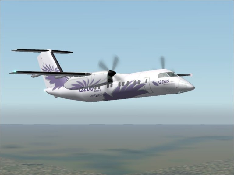 Fs2004 Dehavilland Dash8-Q200 37 Seat Turboprop Regional Airliner
