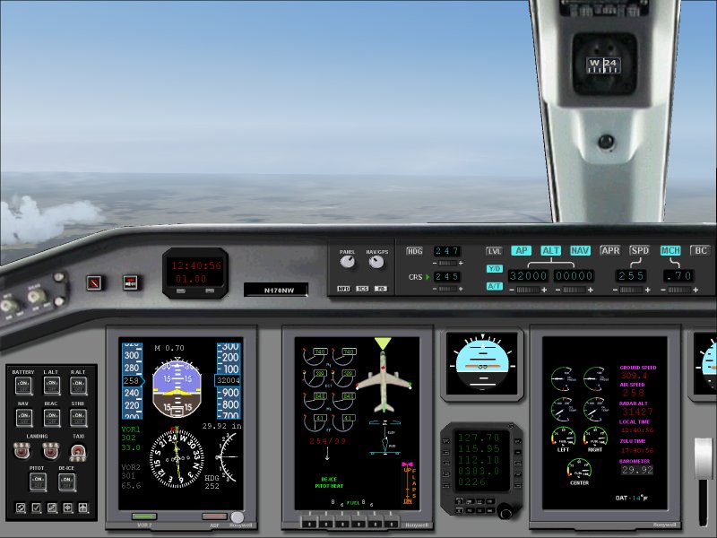 Embraer 170 Panel For Fs2004, By Ken Mitchell Mitchs Panel Shop At Http://Mitchspanelshop.