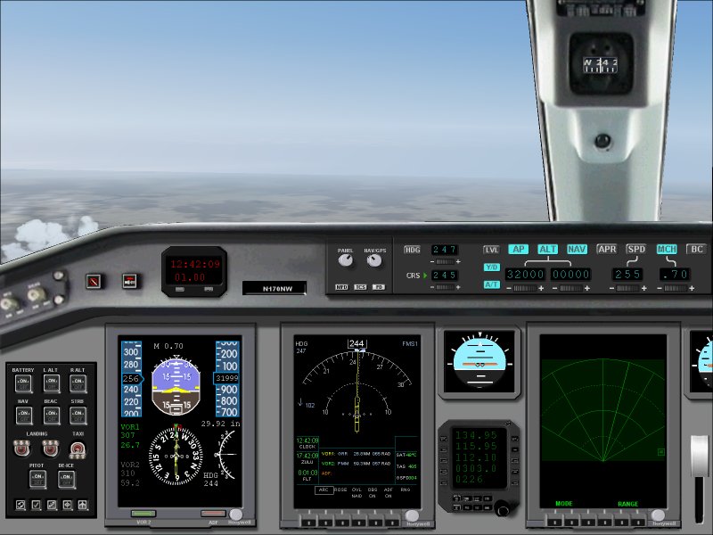 Embraer 170 Panel For Fs2004, By Ken Mitchell Mitchs Panel Shop At Http://Mitchspanelshop.