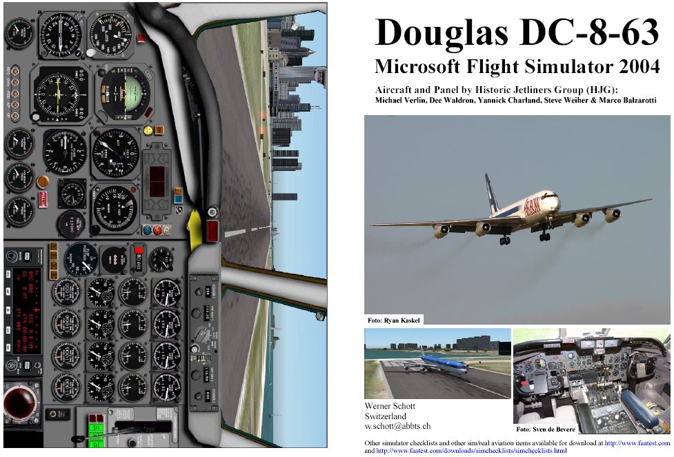 Fs2004 Manual/Checklist Douglas Dc-8-63