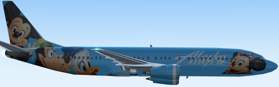 This Is A Default Special For Fs2004 Boeing 737-400 In A Alaska Airlines Spirit Of Disneyl