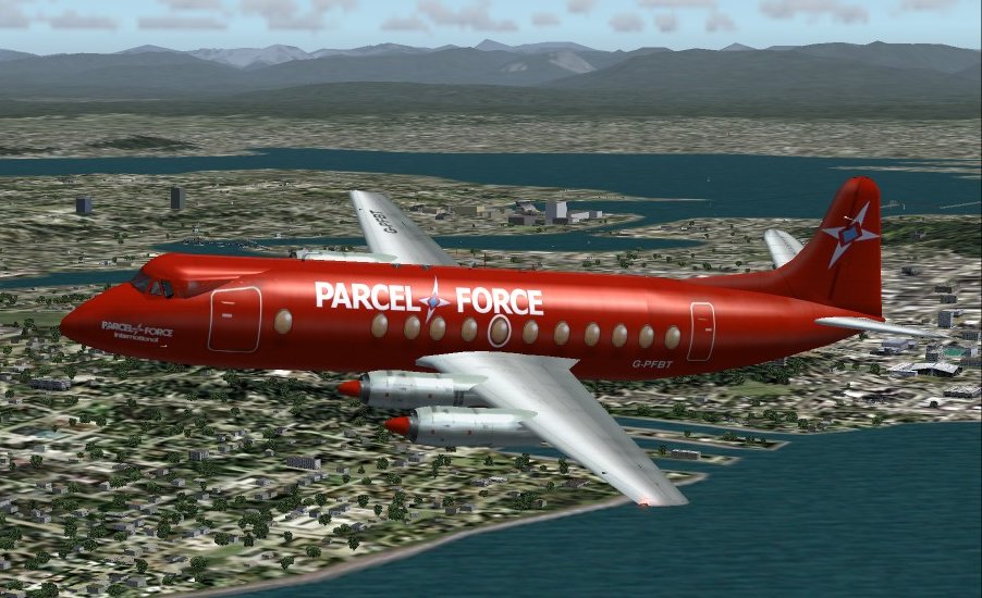 Fs2004 Aircraft Vickers Viscount 806 Parcel Force 1994 (Cargo) Superb Model Of This Classi