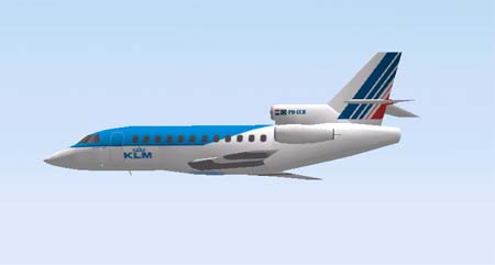 Fs2000 Dassault Falcon 900Ex, Klm/Air France Livery, Ph-Gca Made With Fsds This F900 Has F