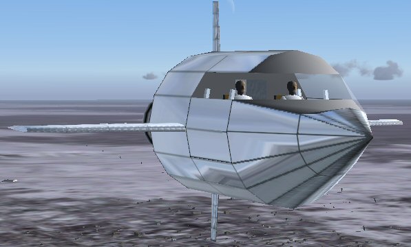 Fs-2004 Aircraft Ghhe1 The Ghhe1 Is A Fictional, Rocket-Shaped Aircraft Designed For High-