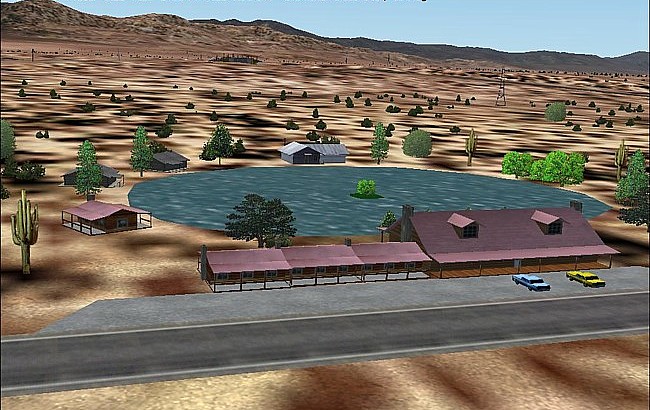 Fs2004 Scenery, Roosevelt Lake Arizona From Bobs Hangar, This Is A Large Scenery Of The Ro