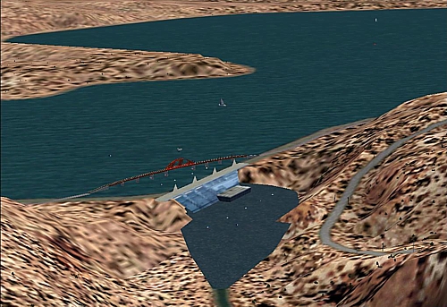 Fs2004 Scenery, Roosevelt Lake Arizona From Bobs Hangar, This Is A Large Scenery Of The Ro