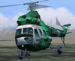 Mil Mi-2 For Fs2004 General-Purpose Light Helicopter,Paint In Agrocompany Niva (Ukraine),