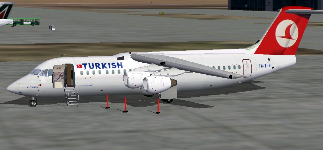 Turkish Airlines/Avroliner Rj100/Tc-Thh/Kutahya Original Aircraft Model Bae 146-300 V.5.0